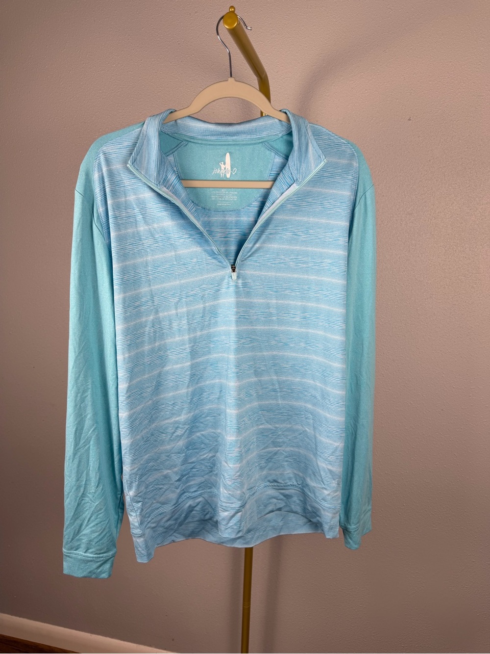 Johnnie-O Bert PREP-FORMANCE Quarter Zip Golf Pullover Blue Men’s M